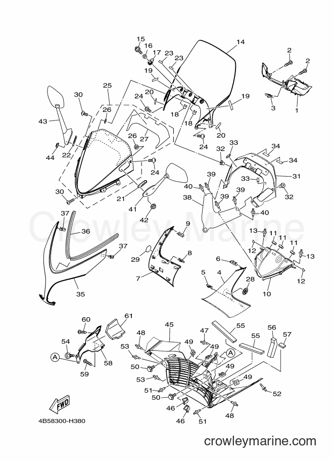 Yamaha Motors XP500 (4B5F) [010] - WINDSHIELD