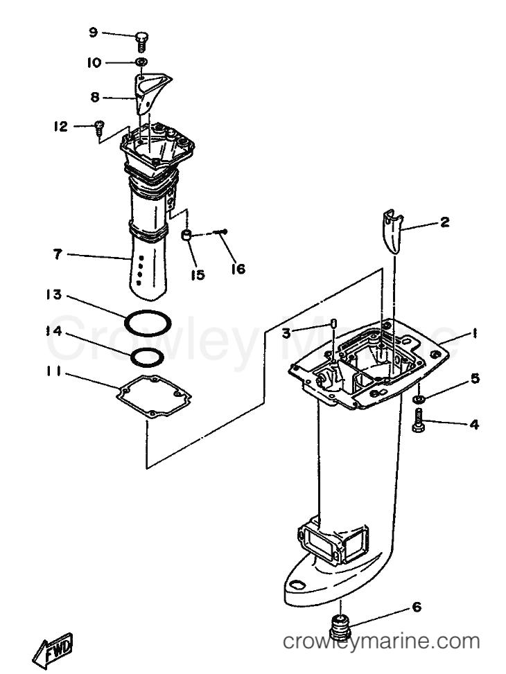 Yamaha Motors 30A (689) [999] - UPPER CASING