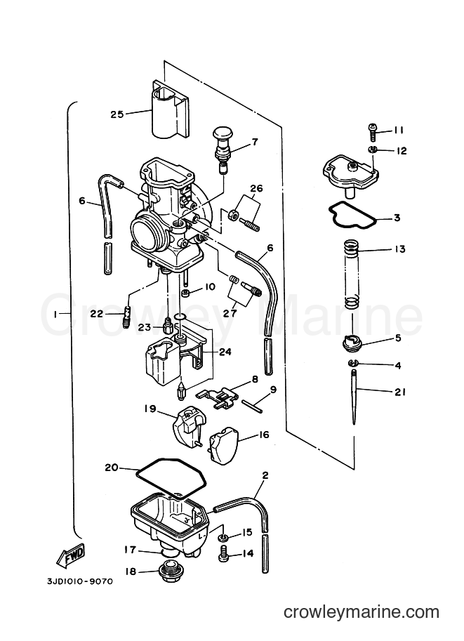 1992 Dirt Bike YZ125 - YZ125 (4DB2) [030] - CARBURETOR