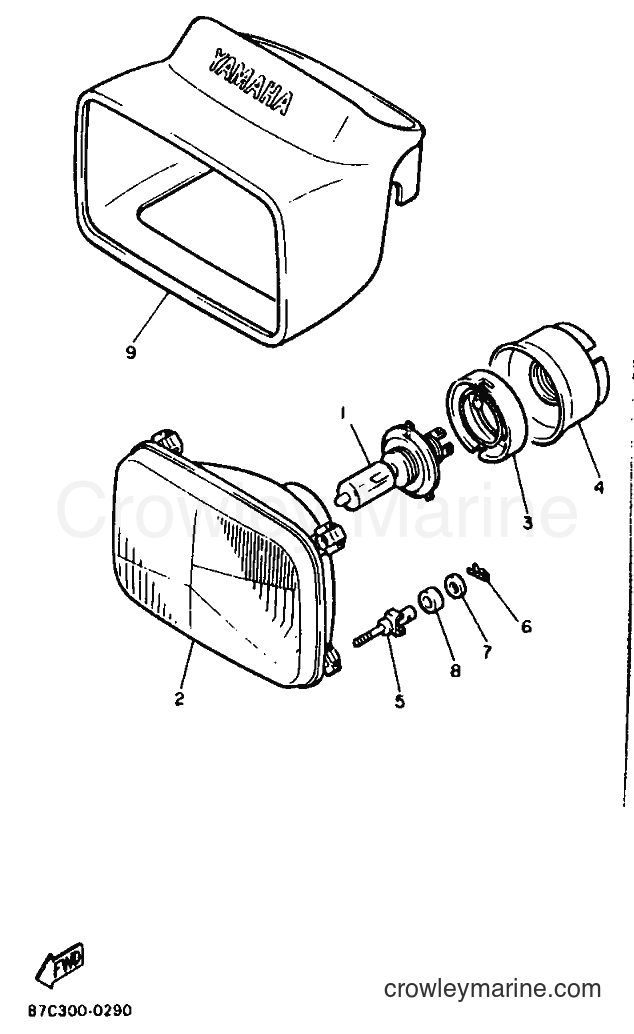 1991 Snowmobile SV125 - SV125 (87C2) [010] - HEADLIGHT