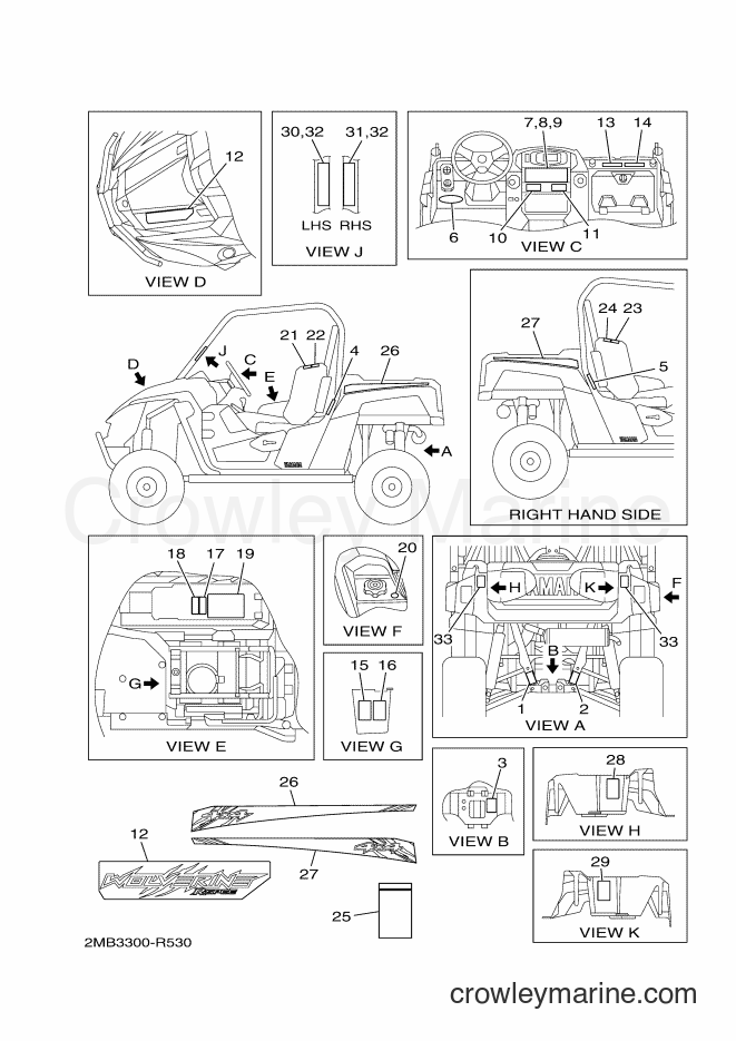 Yamaha Motors YXE700E (2MBD) [010] - EMBLEM & LABEL 1