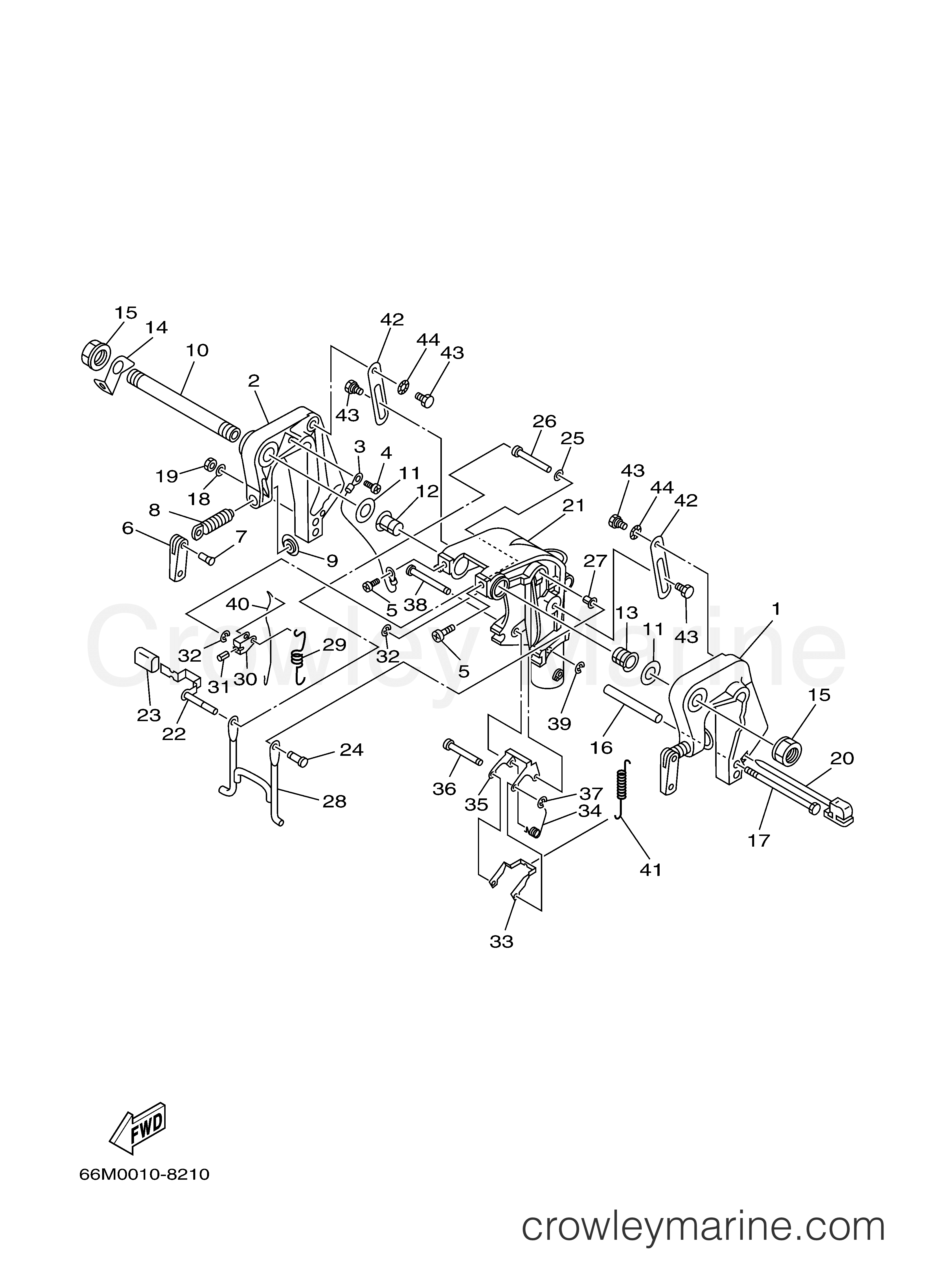 Yamaha Motors F15ELHY - BRACKET 1