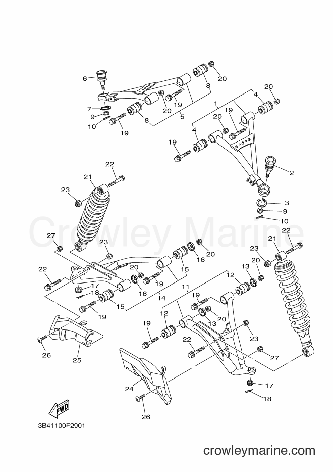 2007 ATV YFM700FWAD - YFM700FWAD (3B43) [010] - FRONT SUSPENSION & WHEEL