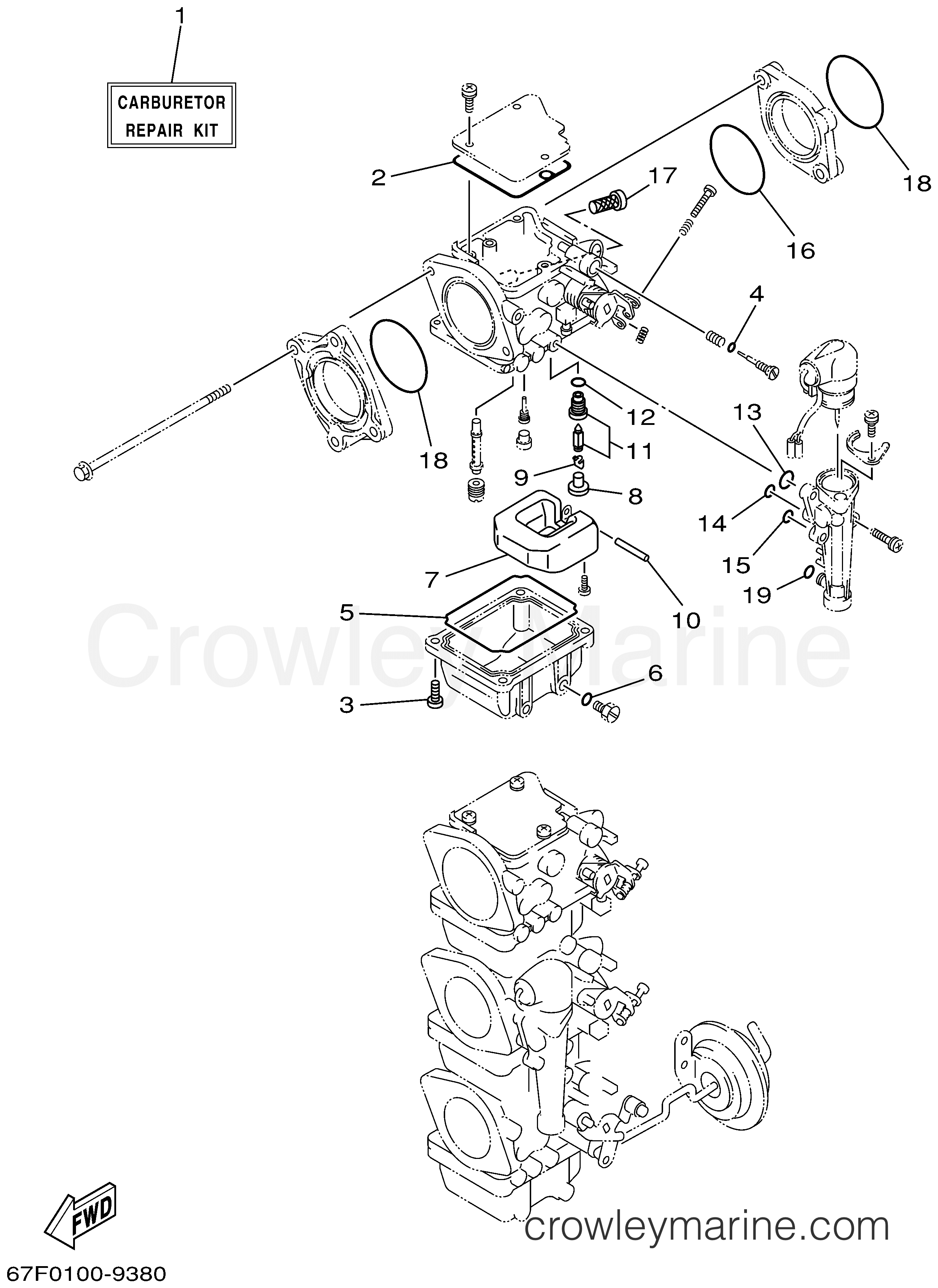 Yamaha Motors F100TXRA - REPAIR KIT 2