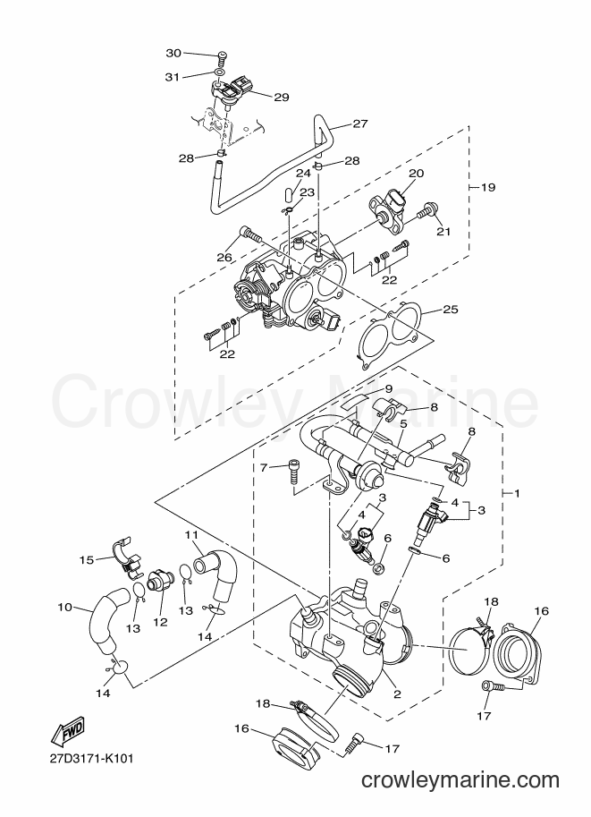 Yamaha Motors XVS13CB (27D6) [010] - INTAKE 1