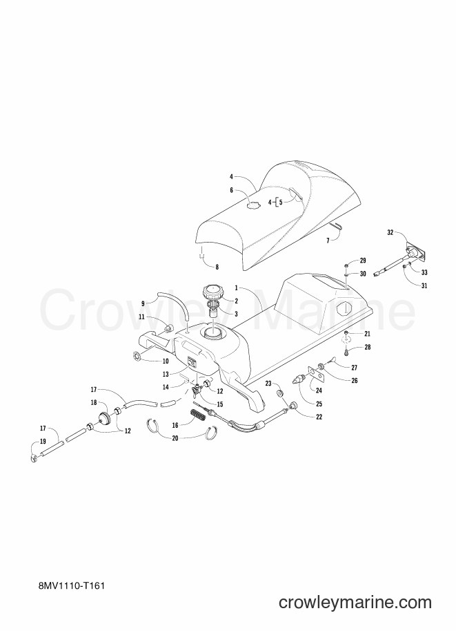 2018 Snowmobile SRX120 - SRX120 (8MV1) [010] - SEAT