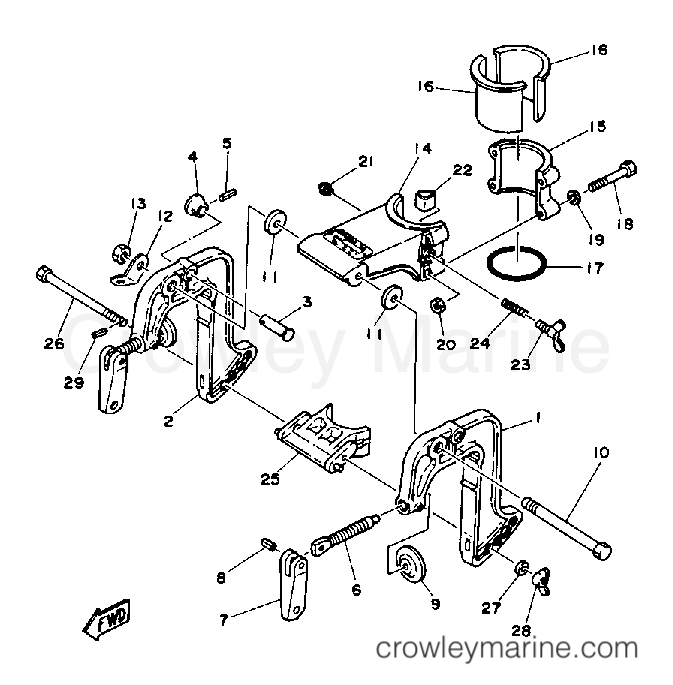Yamaha Motors 2SD - BRACKET 1