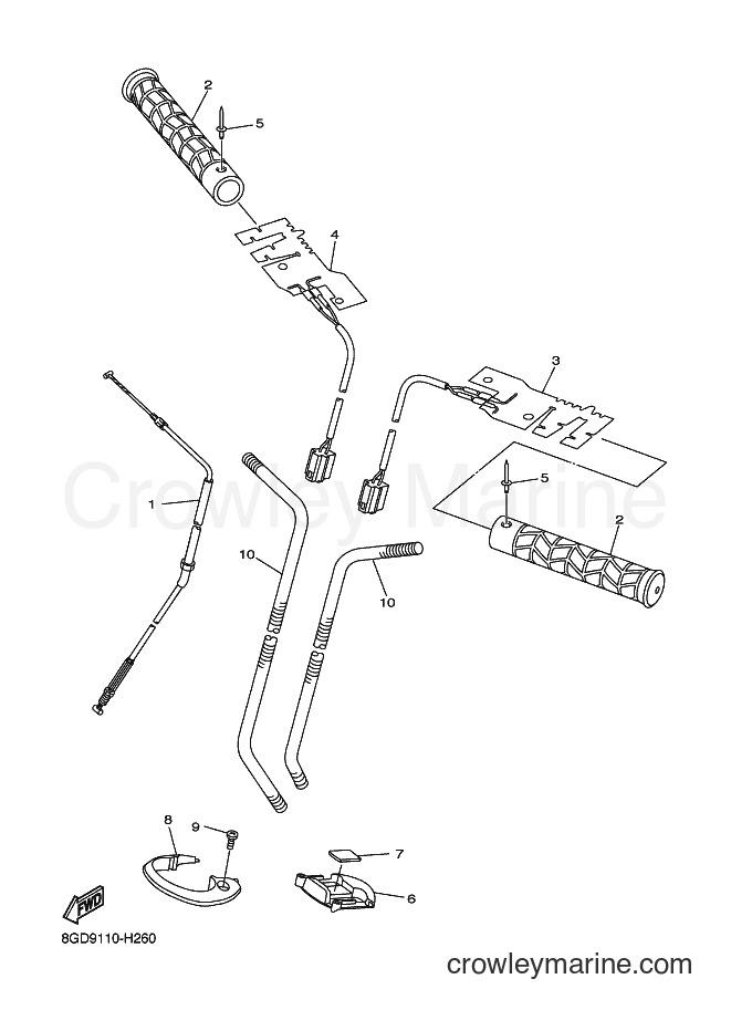 Yamaha Motors RX10MS (8GY7) [020] - CONTROL CABLE