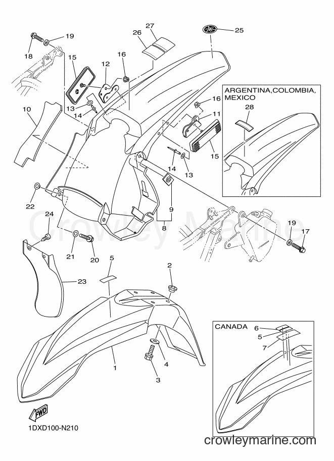 2014 Dirt Bike WR450F - WR450F (1DXD) [010] - FENDER 1