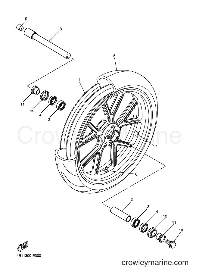 2006 Sport Bike YZF-R1S - YZF-R1S (4B11) [010] - FRONT WHEEL