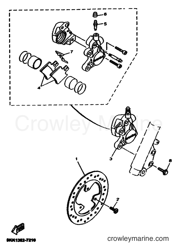 2001 Scooter YN100 - YN100 (5KKE) [010] - FRONT BRAKE CALIPER