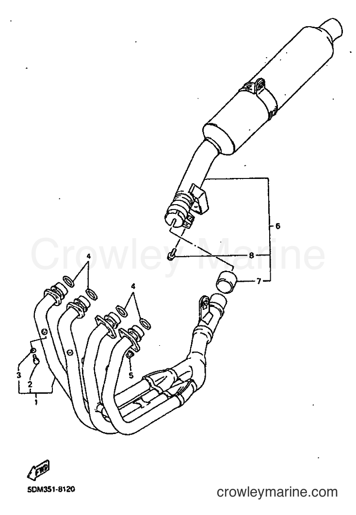 1998 Scooter YH50 - YH50 (5EU8) [010] - EXHAUST