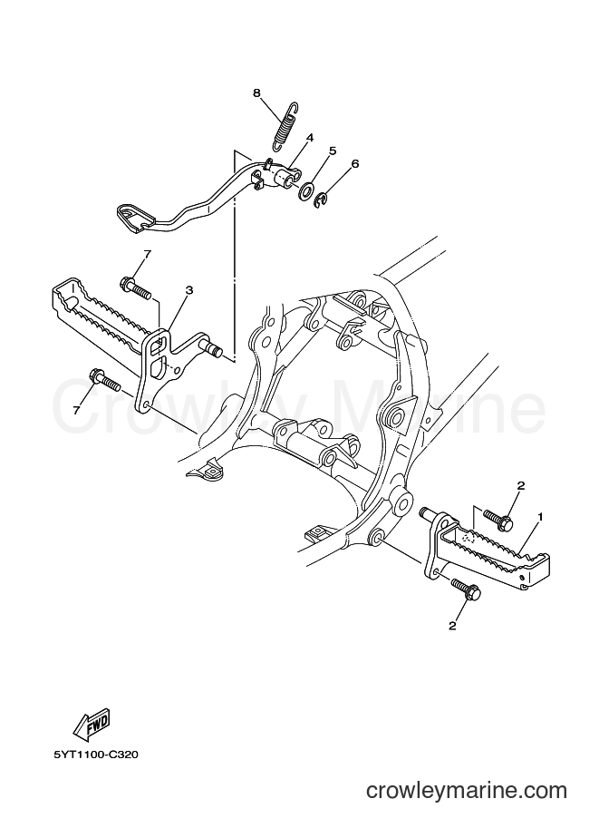 Yamaha Motors YFM350 (1BS8) [010] - STAND & FOOTREST
