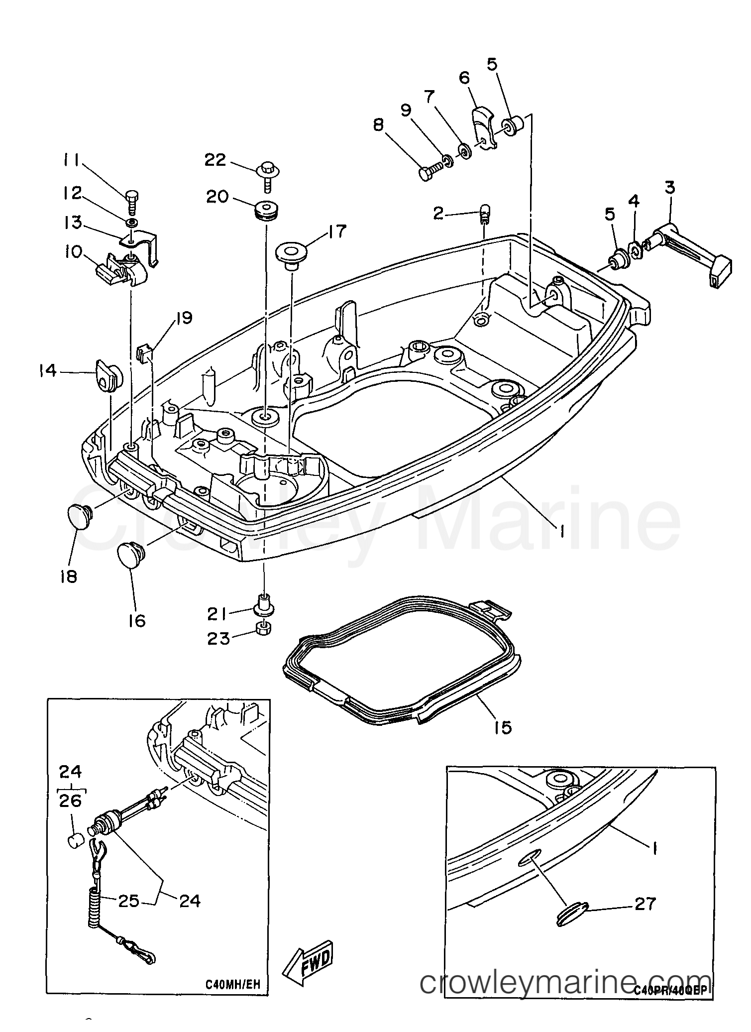 Yamaha Motors C40ESHV - BOTTOM COWLING