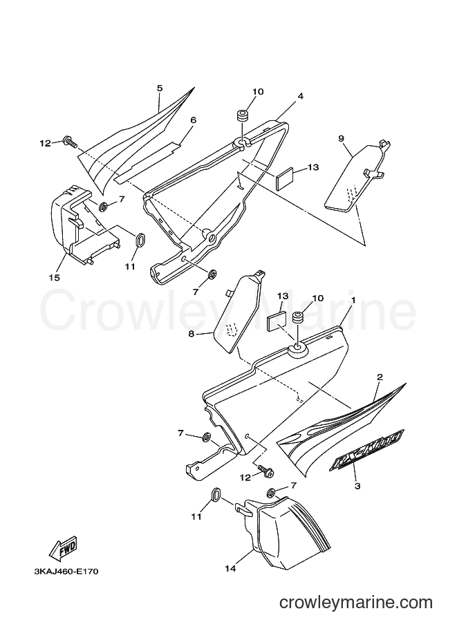 Yamaha Motors RX-K (3KAJ) [010] - SIDE COVER