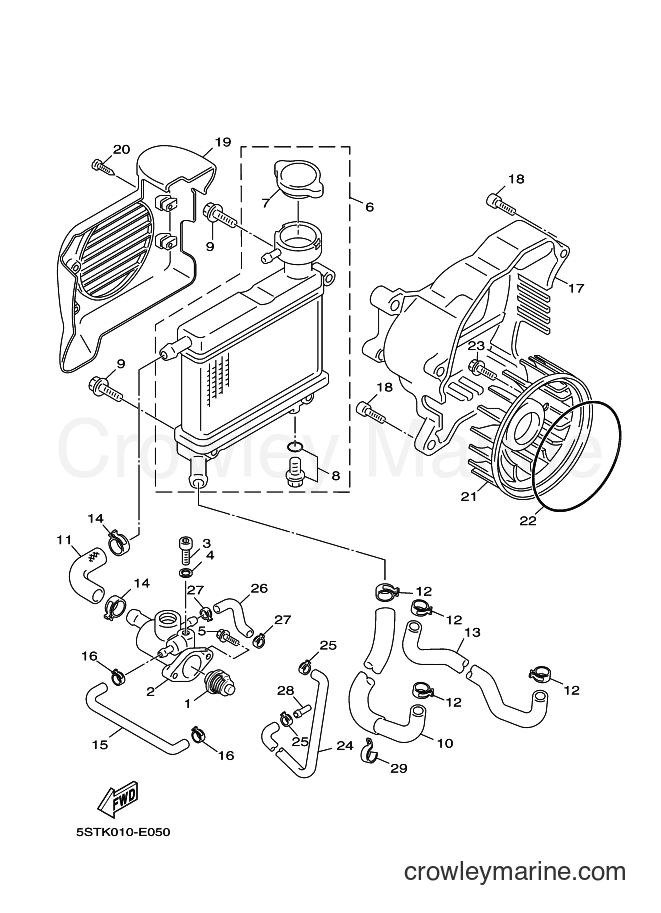 2007 Scooter XC50 - XC50 (3D14) [010] - RADIATOR & HOSE