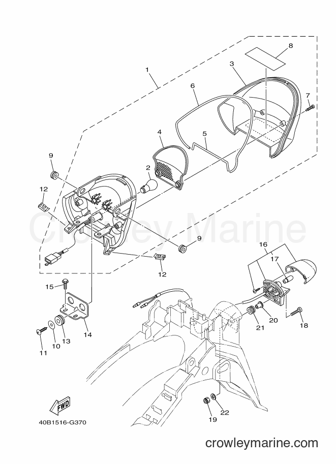 Yamaha Motors T110C (40B6) [010] - TAILLIGHT