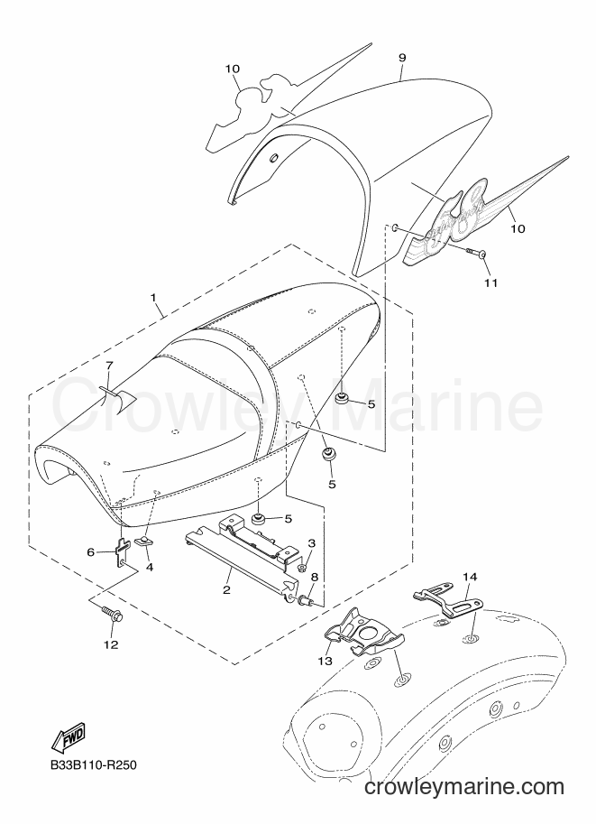 Yamaha Motors XVS950CR (B33D) [010] - SEAT