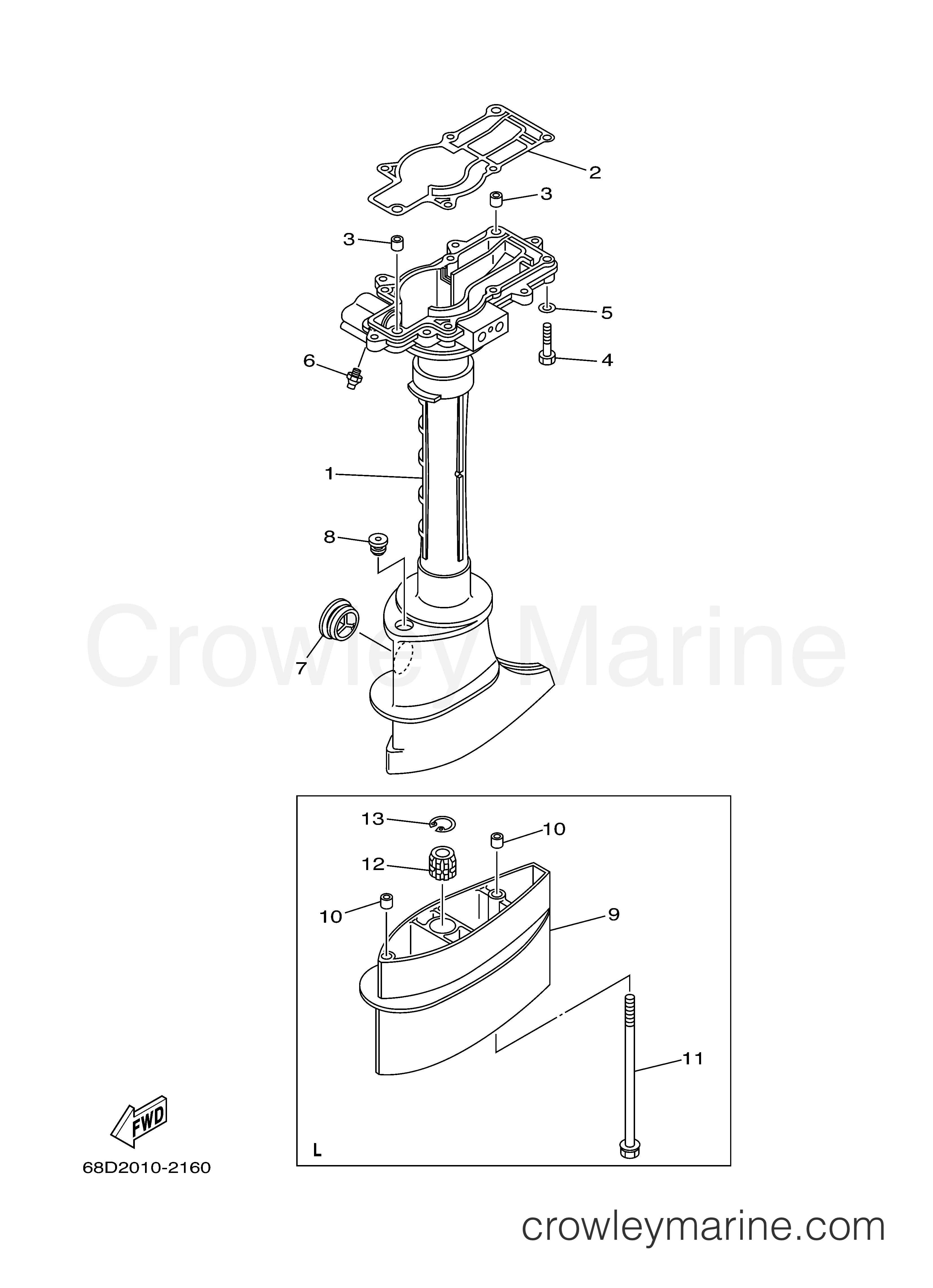 Yamaha Motors F4MLH - UPPER CASING