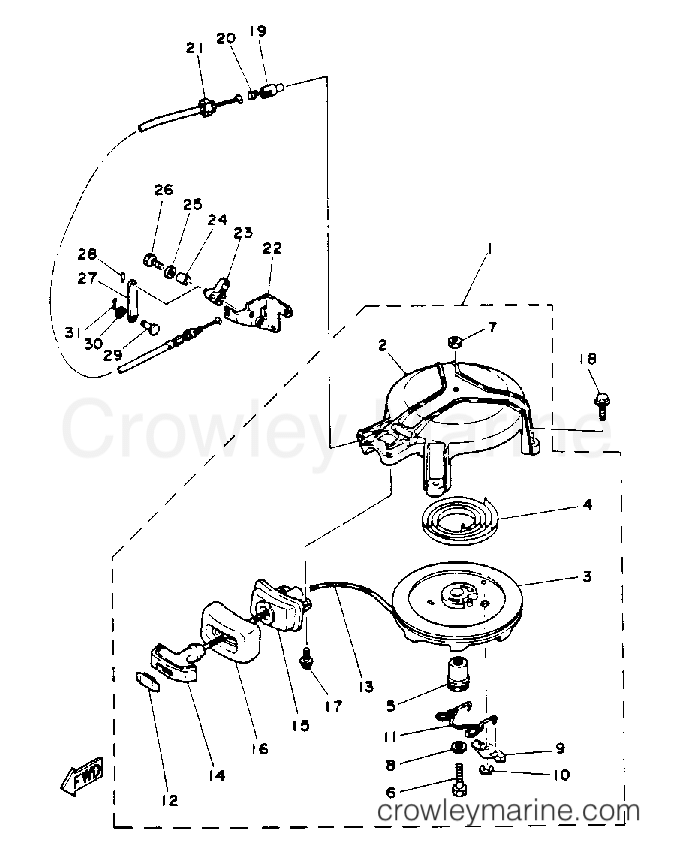 Yamaha Motors 4MLHR - MANUAL STARTER