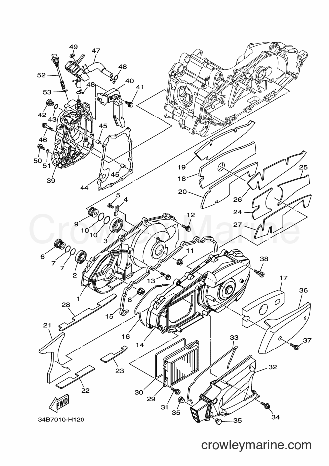 2009 Maxi-Scooter YP400G - YP400G (34B7) [010] - CRANKCASE COVER 1