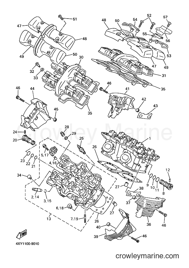 2008 Cruiser XVZ13CT - XVZ13CT (1D6J) [010] - CYLINDER HEAD