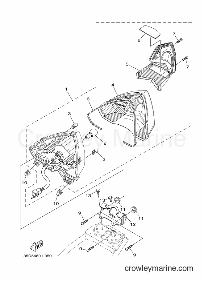 2012 Scooter T115LSE - T115LSE (5D95) [010] - TAILLIGHT