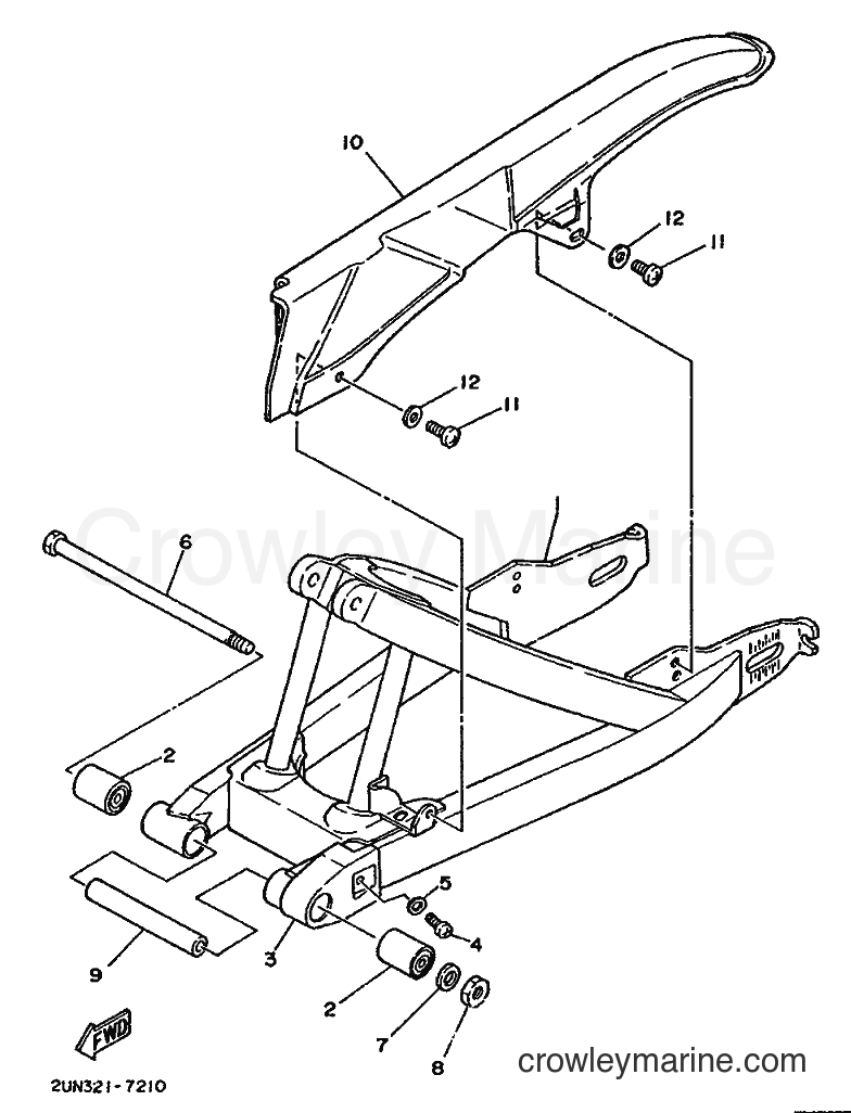 1987 Scooter DT50MX - DT50MX (2UN) [99A] - REAR ARM