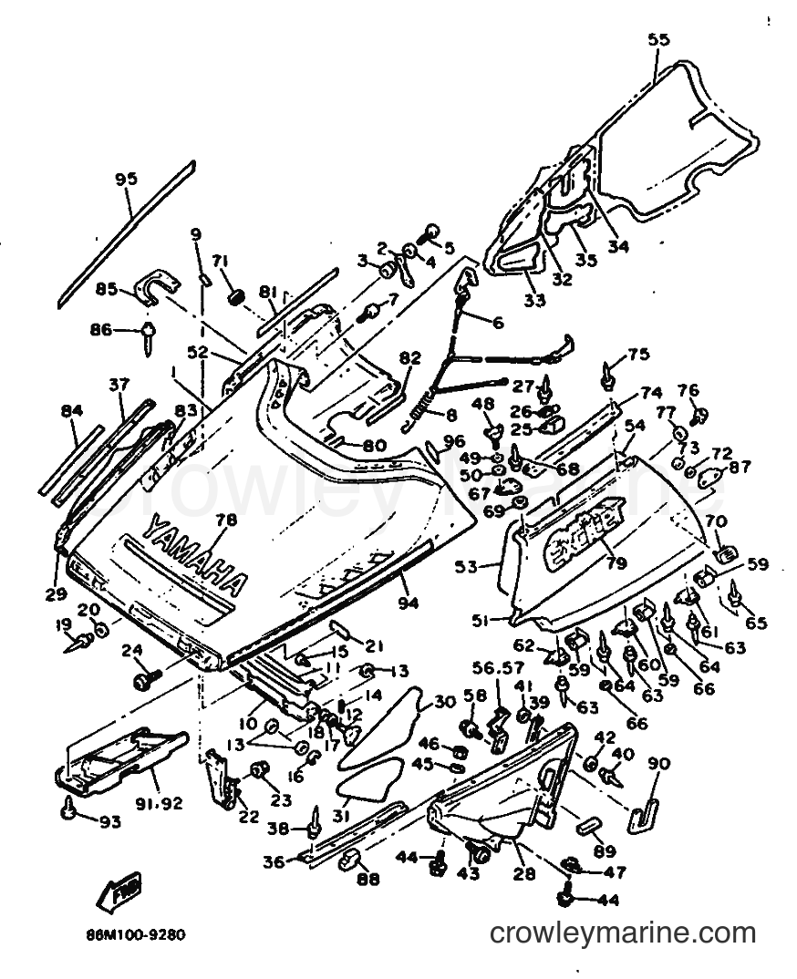 1989 Snowmobile EX570 - EX570 (86M1) [999] - SHROUD
