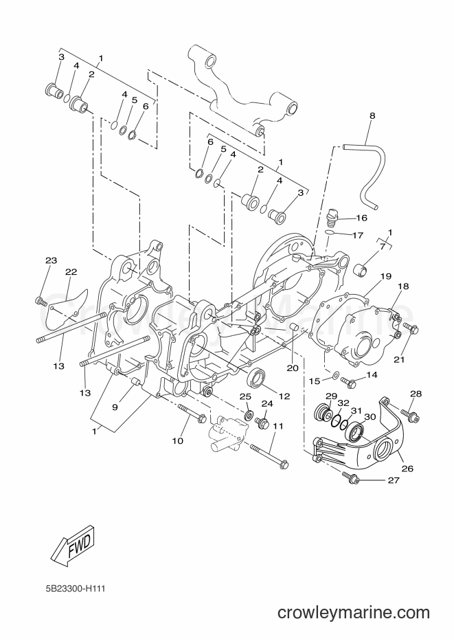 Yamaha Motors VP250 (5B29) [010] - CRANKCASE