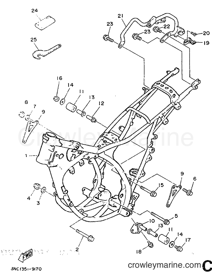 Yamaha Motors DT125R (3NC1) [999] - FRAME