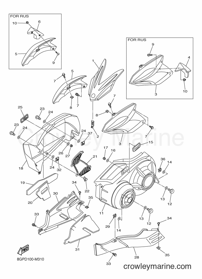 2013 Snowmobile RPZ50M - RPZ50M (8GPE) [010] - SHROUD