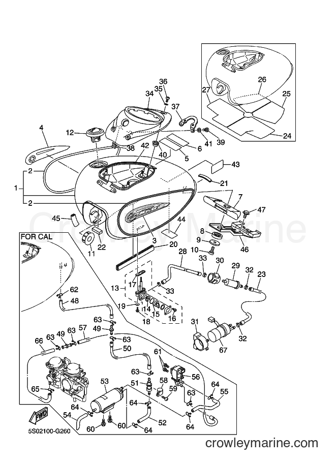 2008 Cruiser XVS1100AT - XVS1100AT (5S04) [010] - FUEL TANK