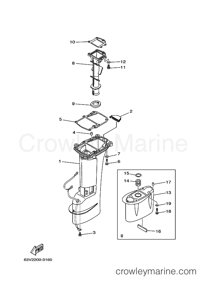 Yamaha Motors E15CMHS (65F2) [090] - UPPER CASING