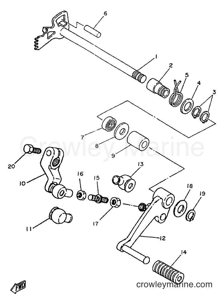 1996 Street Bike SR250 - SR250 (21L2) [99A] - SHIFT SHAFT