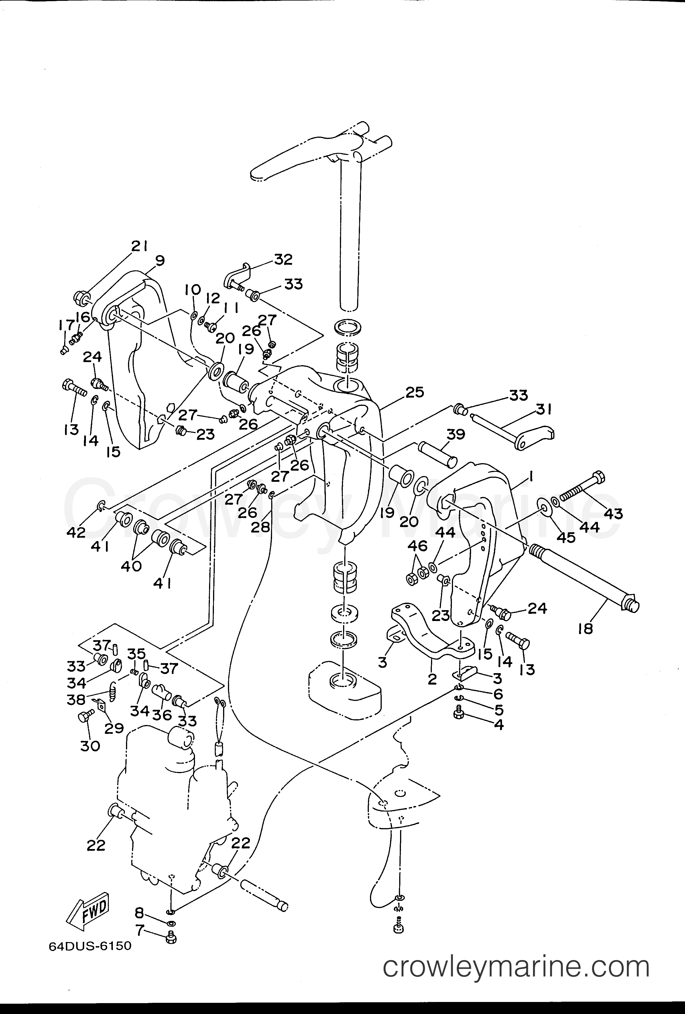 Yamaha Motors P150TLRU - BRACKET 1