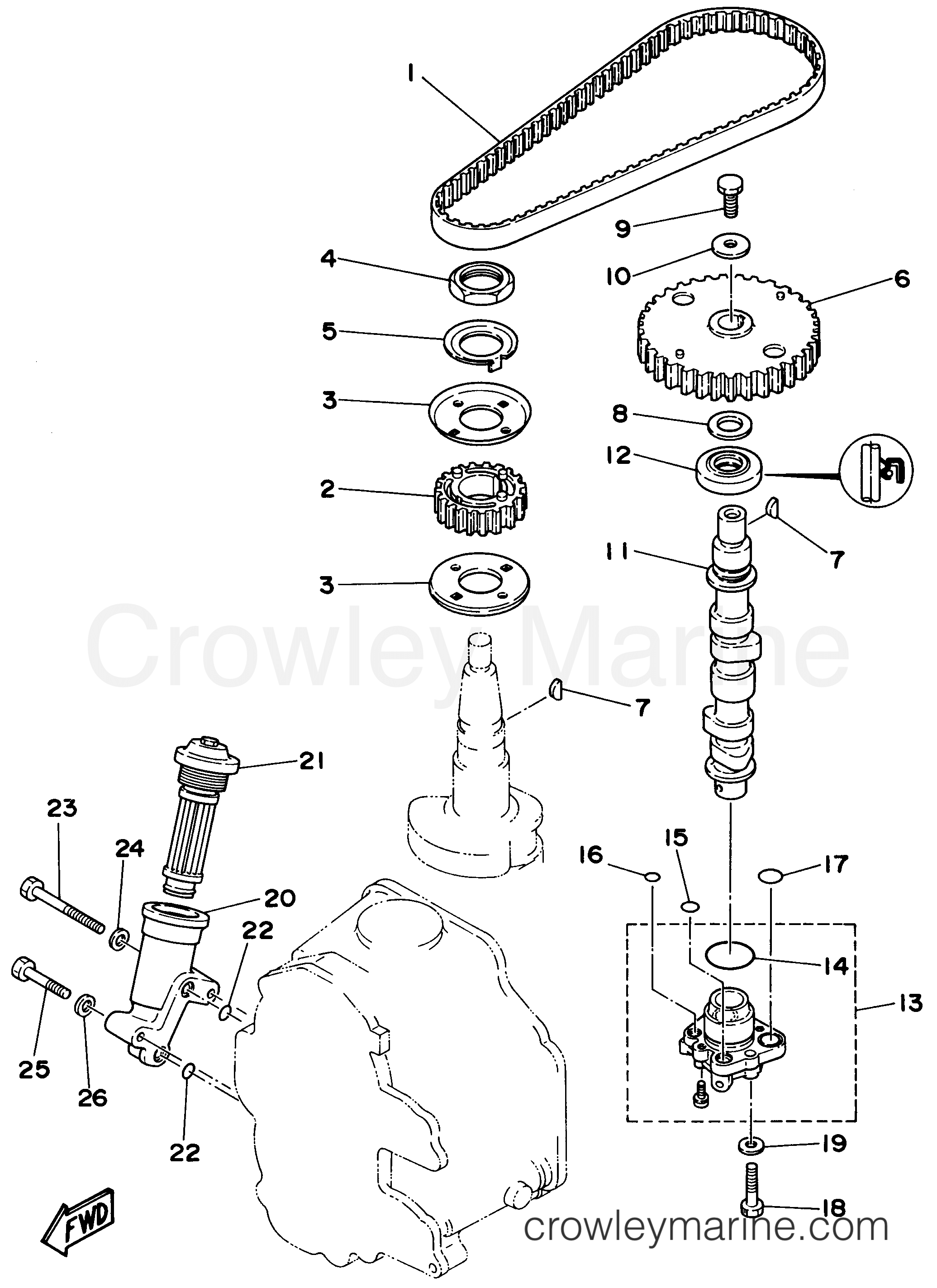 Yamaha Motors F9.9MLHV - OIL PUMP