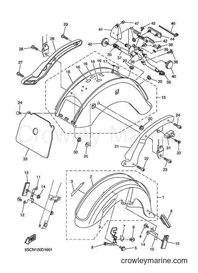 Yamaha Motors XVS650AT (5SCV) [010] - FENDER