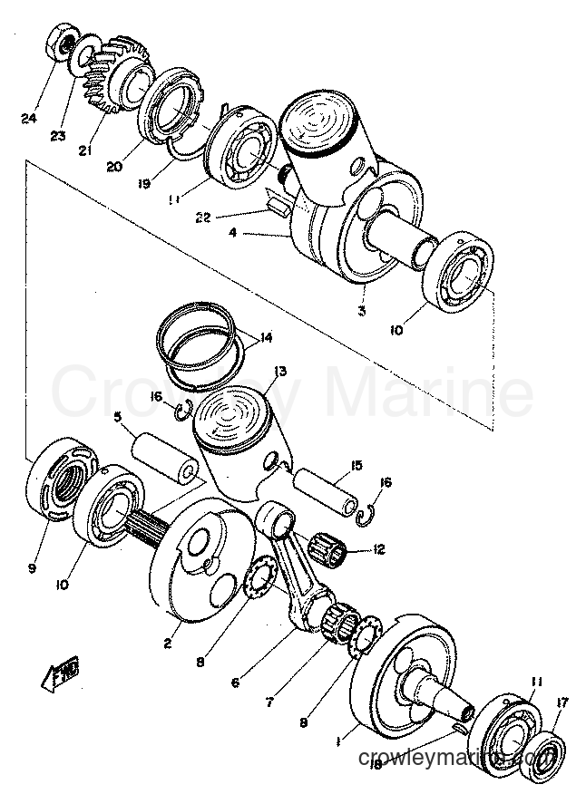 1974 Street Bike RD250 - RD250 (RD0) [999] - CRANKSHAFT & PISTON