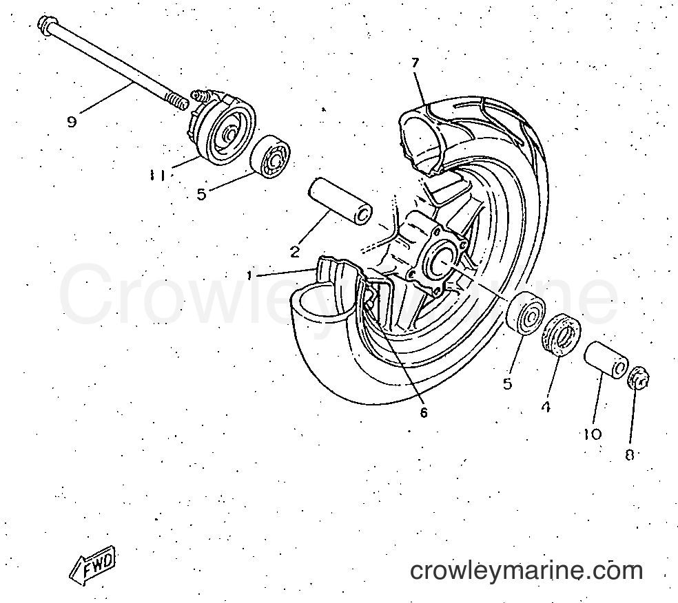 1997 Scooter CW50RS - CW50RS (4TDD) [999] - FRONT WHEEL