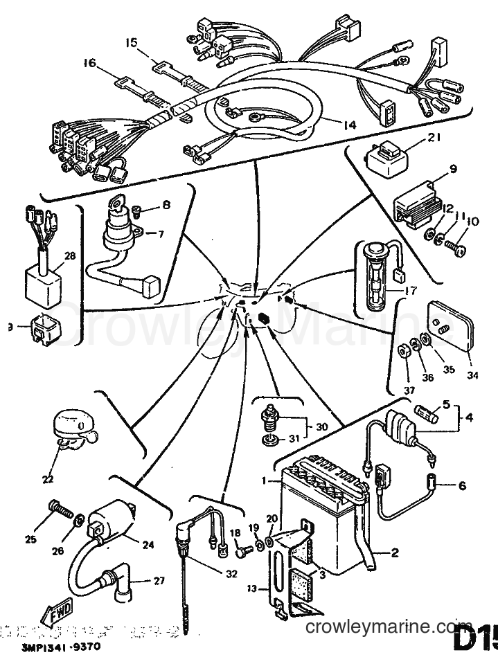 1989 Scooter DT50R - DT50R (3MP1) [999] - ELECTRICAL 1