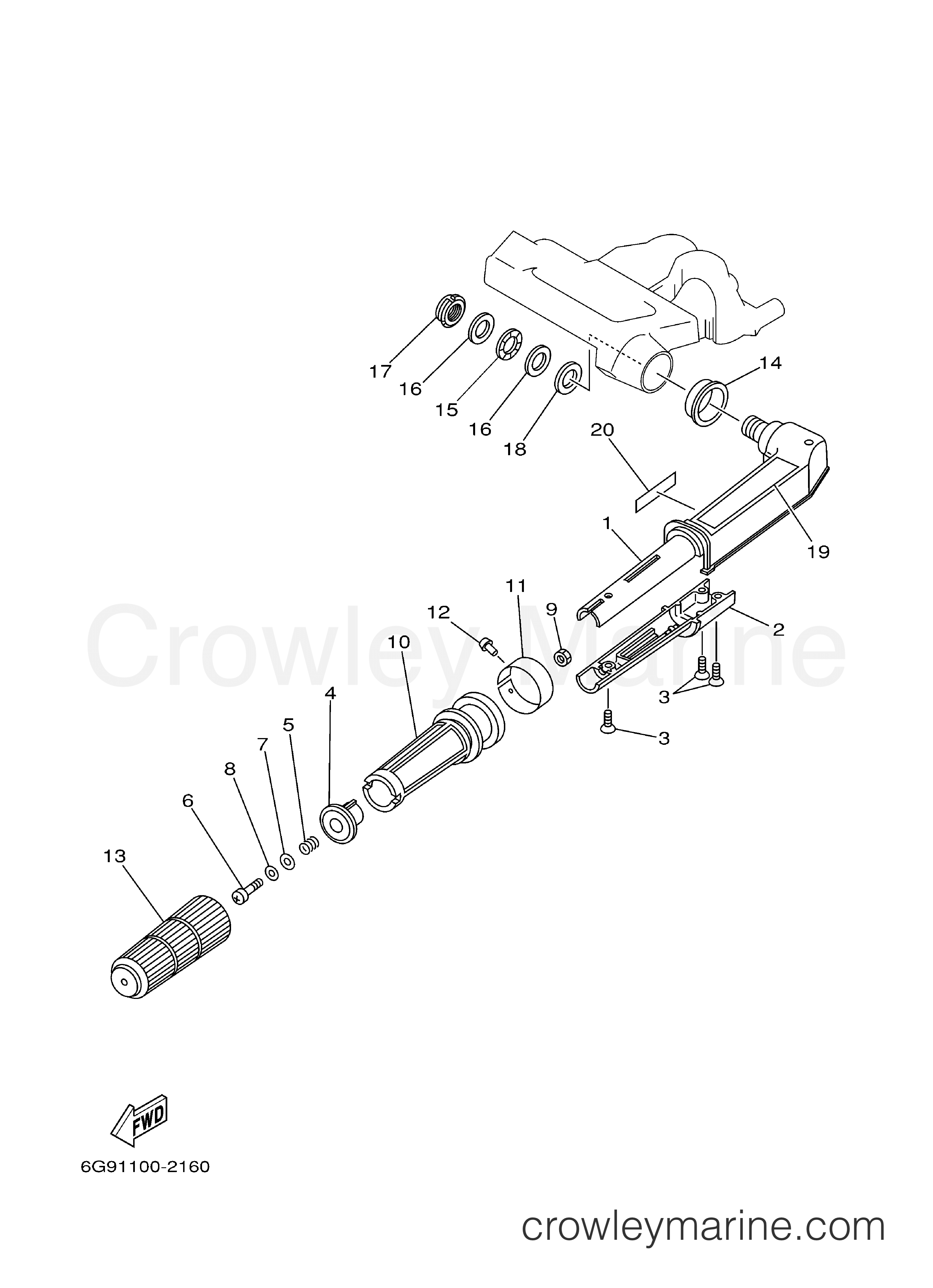Yamaha Motors F9.9ELR - STEERING MH