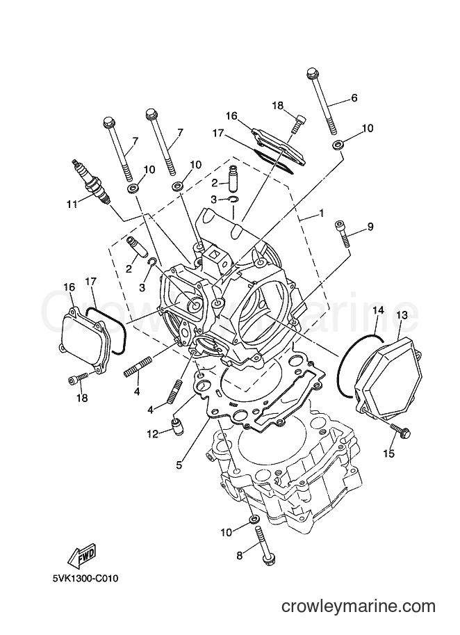 2004 Dirt Bike XT660R - XT660R (5VK1) [030] - CYLINDER HEAD