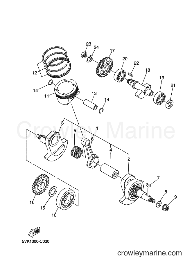 2005 Dirt Bike XT660X - XT660X (3S71) [050] - CRANKSHAFT & PISTON