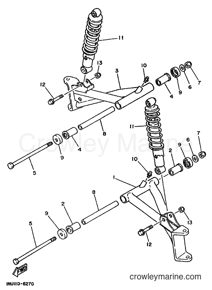 1989 ATV YFM200DX - YFM200DX (3GC2) [020] - FRONT SUSPENSION & WHEEL