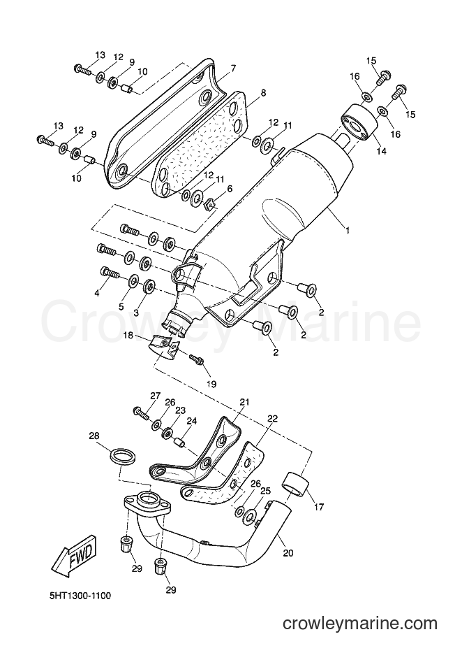 2001 Scooter XQ125 - XQ125 (5HT2) [030] - EXHAUST