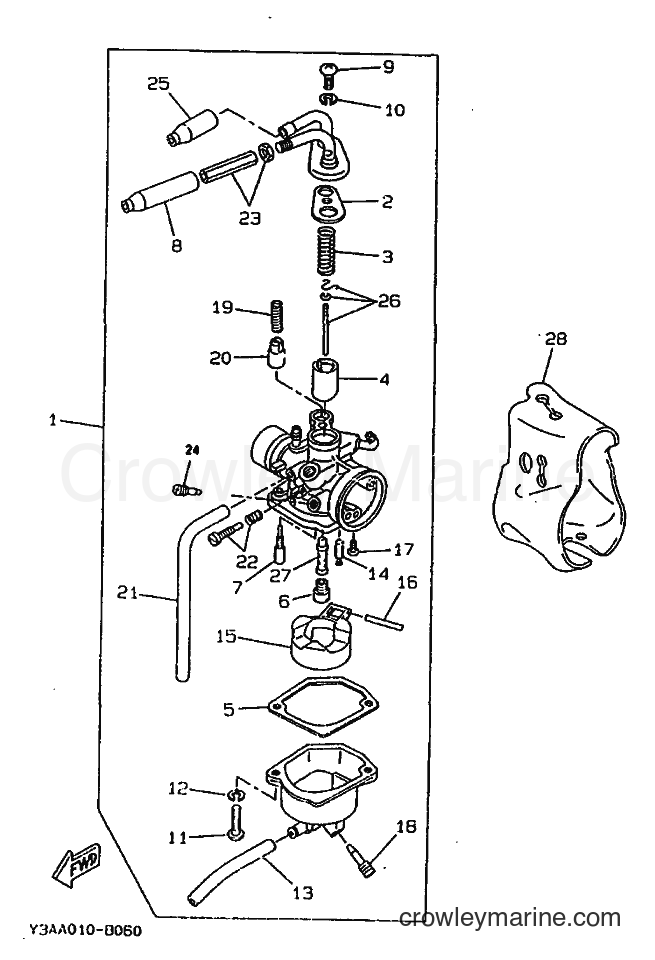 1998 Scooter CW50RSP - CW50RSP (5DX1) [010] - CARBURETOR