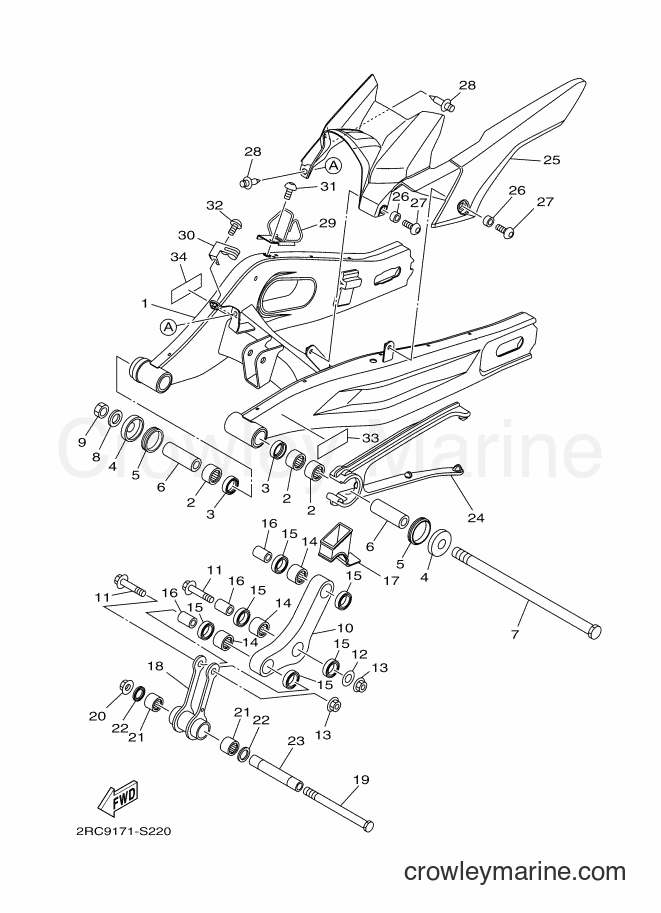 Yamaha Motors FZ07(MT07) (2RC9) [010] - REAR ARM