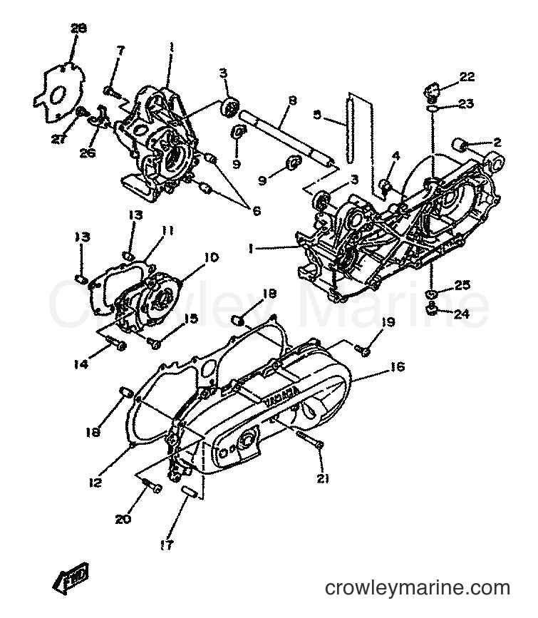 1995 Scooter YA50F - YA50F (4SN2) [999] - CRANKCASE