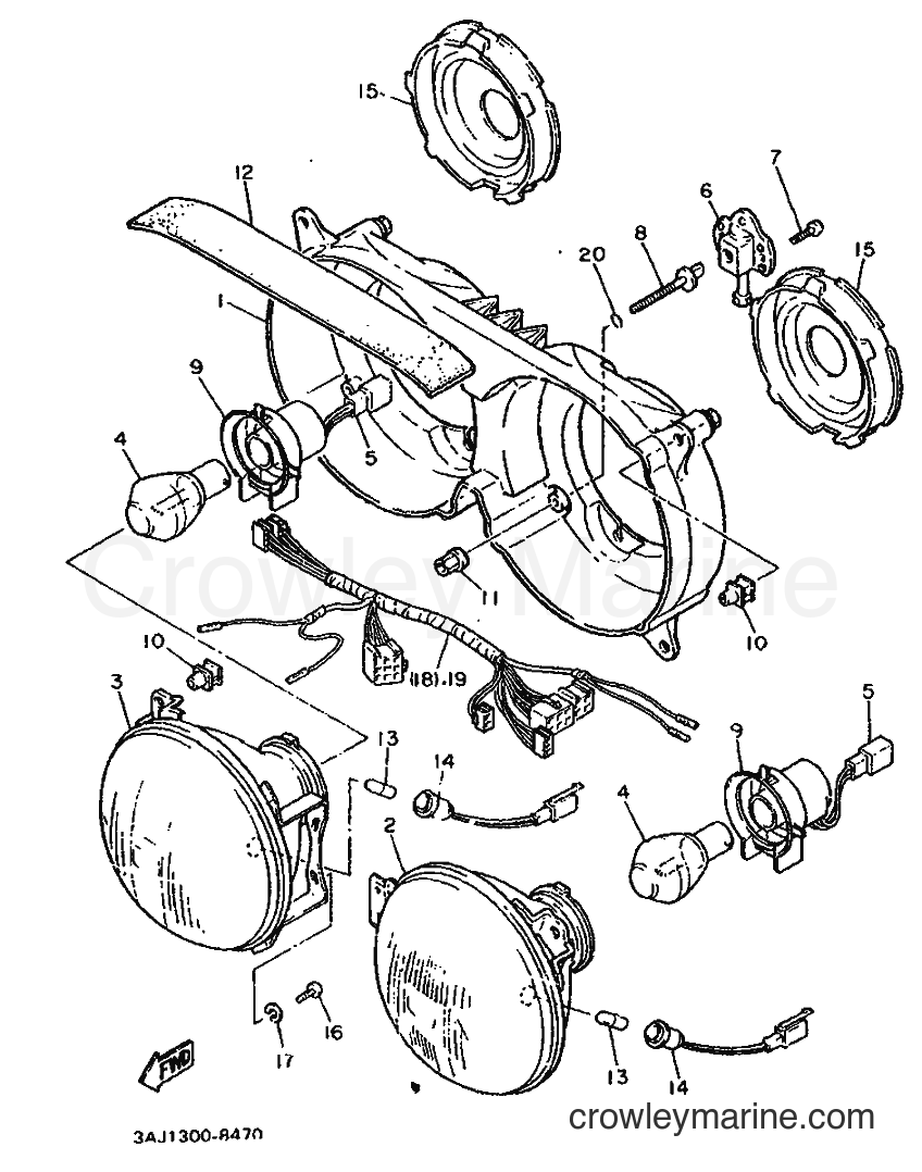 Yamaha Motors XT600Z (3DS3) [999] - ALTERNATE FOR HEADLIGHT